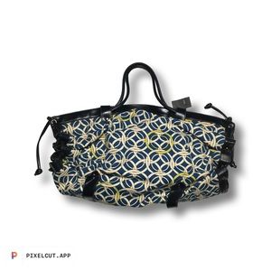 NWT Mossimo Leather & Canvas Navy Circle Tote